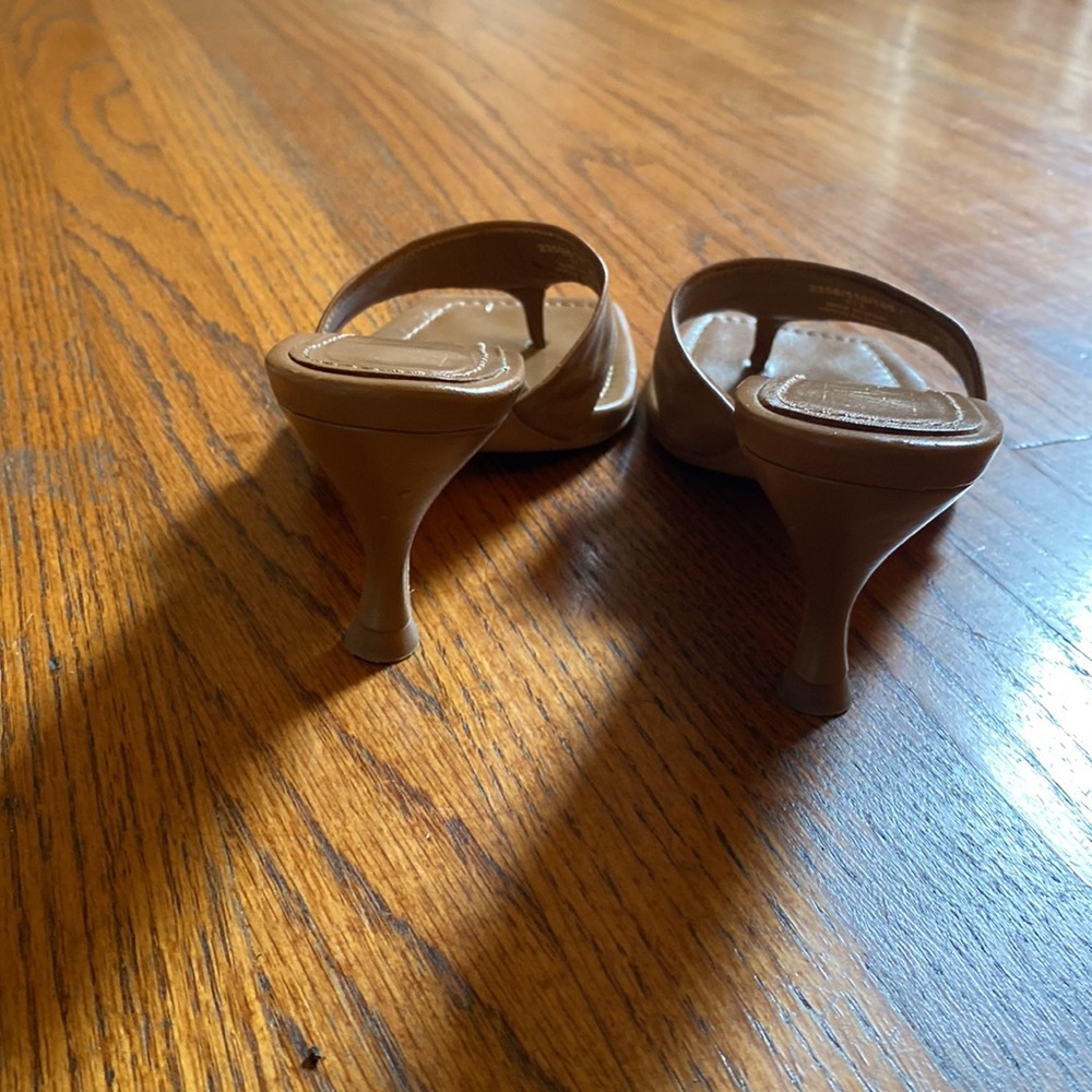 Zara faux leather kitten heel sandals - Picture 4 of 4